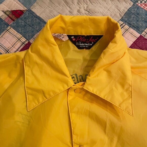 Vintage 70s Pla Jac By Dunbrooke Alaska Light Windbreaker Yellow Delta Junction - Picture 12 of 15